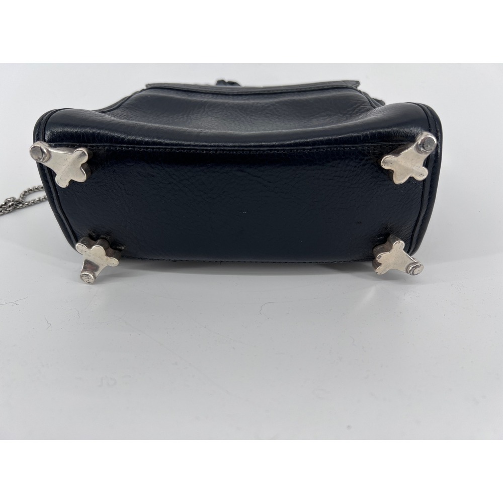 Brighton Vintage Black Croc Embossed Leather Heart Crossbody Bag 365275 - Picture 4 of 9